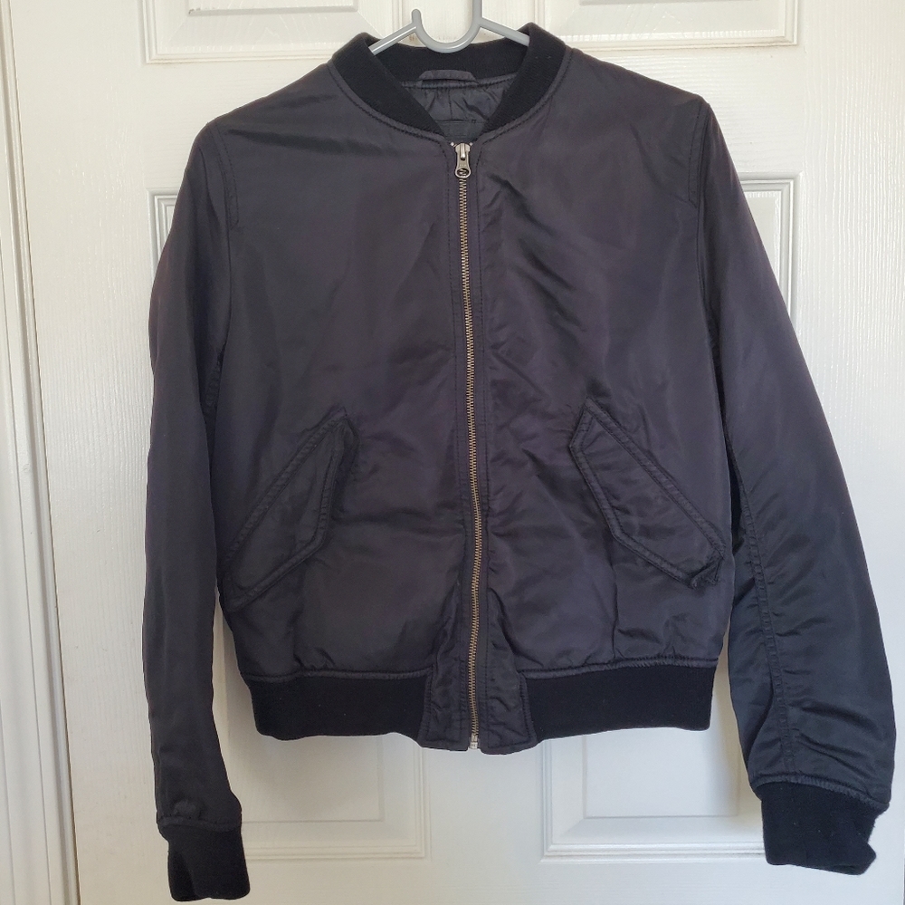 Uniqlo Black Bomber Jacket - Women's Med